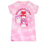Squishmallows Camicia da Notte, Camicia da Notte Bambina, Pigiama Bambina Tye-Dye, Rosa 6-7 Anni