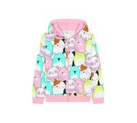 Squishmallows Felpa con cappuccio in cotone con zip per ragazze, Multicolore, 8-9 Years