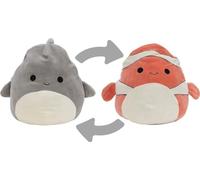 Squishmallows - Flip-A-Mallows 12 cm (5") - 2 in 1 Ricky il pesce pagliaccio & Gordon dello squalo di peluche