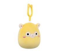 Squishmallows Lafi Yellow Llama Clip-On Plush, 8.9 cm Wildlife Squad Collection,