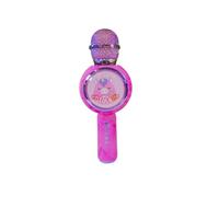 Squishmallows - Microfono per karaoke Lola l'Unicorno, per bambini e adulti, con luci LED lampeggianti colorate, altoparlante Bluetooth integrato, riproduzione MicroSD e portata di 10 metri