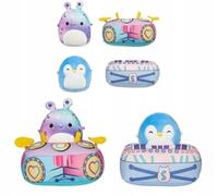 Jazwares - Squishmallows Micromallows - 2 animali Daxxon e Puff con vestiti - 6 cm