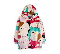 Squishmallows Multicolore Character AOP Felpa con cappuccio coperta Ragazze
