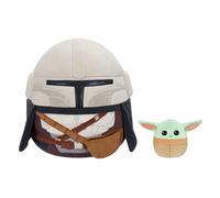 Squishmallows Original Star Wars 12-Inch Mandalorian + 3.5-Inch Grogu Plush (2-P