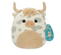 Squishmallows Originali 19cm Borsa, la Mucca Highland Maculata Grigia, Aggiunge Ainhoca alla tua squadra, Peluche Ultra Morbido