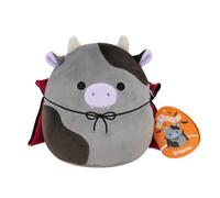 Squishmallows Peluche originale Bridgette la mucca grigia e nera per Halloween da 19,1 cm