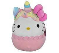 Squishmallows Peluche ufficiale Kellytoy Sanrio Squad Squishy in poliestere (Hello Kitty (Cupcake), 20,3 cm