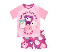 Squishmallows Pigiama Bambina, Pigiama Bambino Manica Corta, Pigiami Ragazza Estate, Rosa 5-6 Anni