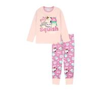 Squishmallows Pigiama lungo per ragazze, pigiama lungo Squad in peluche, età da 6 a 13 anni, rosa, 10-11 Years