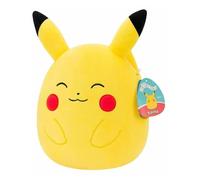 Squishmallows Pokémon Pikachu da 25 cm - Giallo/Rosso - Giocattolo Pokemon imbottito per bambini 3+