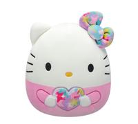 Squishmallows Sanrio Original 25,4 cm Starshine Hello Kitty con cuore arcobaleno, peluche ufficiale Jazwares (taglia media)