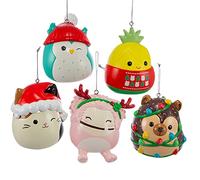 Squishmallows Set di 5 ornamenti natalizi per albero di squishmallow, ideali per bambini