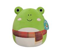 Squishmallows Original 30cm Wendy The Green Frog with Plaid Scarf, Add Wendy to