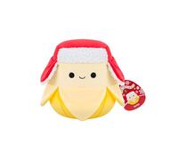 Squishmallows SQXM01490 - Peluche ufficiale Junie la banana con berretto, 19 cm, peluche Jazwares