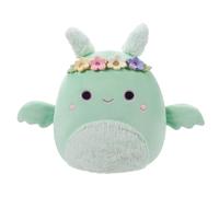Squishmallows Tove the Mint Mothman - Corona di fiori e ventre pelosa, 19,1 cm, colore: verde menta
