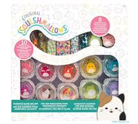 Squishmallows Ultimate Slime Mix'Ins, 10-Pack, Glitter & Cloud Slime, 8 Fun Add Ins, Pre-Made for Kids, Crunchy, Bulk, Great 6 Year Old Toys, Super Soft Sludge Toy