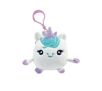 SquishPets - Galupy Portachiavi Unicorno Arcobaleno Jessie 6 cm| Peluche Morbido Colorato | Portachiavi Bambina per Zaino | Regalo Originale