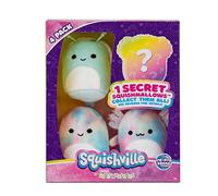 Squishville- Confezione da 4 Pezzi Batik Squad Peluche, Multicolore, SQM0328