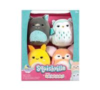 Squishville SQM0504 - Confezione da 4 mini squad, super morbidi, 5 cm Squadra No