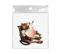 Squishy Belly Stickers, con adorabile design 3D a forma di cucciolo, 9,5 x 1,6 x 12 cm, adesivi per cani con pancia grassa, adesivi antistress, morbidi, divertenti e facili da applicare, per