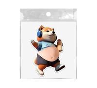 Squishy Belly Stickers, con adorabile design 3D a forma di cucciolo, 9,5 x 1,6 x 12 cm, adesivi per cani con pancia grassa, adesivi antistress, morbidi, divertenti e facili da applicare, per