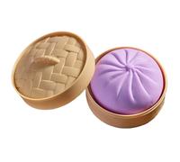 Squishy Dumpling Toy, Cute Bun Shaped Dumplings Squishy With Steamer Box, Soft Rebound Fidget Toys For Adults And Kids Travel Home Office School Car Rides
