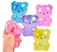 Squishy glitter trasparenti, morbido giocattolo di decompressione a lenta crescita, palline da spremere antistress for regali di Pasqua