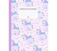 Squishy Unicorn Composition Notebook: Wide-Ruled 100 Pages