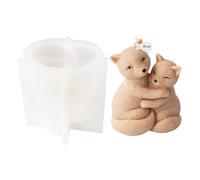 Squisita Aromaterapia Candela Stampo Abbraccio Volpi Orso Animale Ornamenti In Gesso Maing Fondente Artigianale Abbraccio Volpi Aromaterapia Stampi In Resina