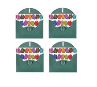 Squisita carta perlata Holiday Macaron biscotto aromatizzato pasticcini biglietto di auguri - Design mozzafiato, perfetto per le feste stile 2317