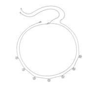 Squisita catena a farfalla for la vita, doppio strato, stile dolce e fresco, catena for il corpo, catena for ombelico da donna, regalo di gioielli sexy(Silver)