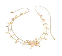 Squisita catena a farfalla for la vita, doppio strato, stile dolce e fresco, catena for il corpo, catena for ombelico da donna, regalo di gioielli sexy(Gold 2)