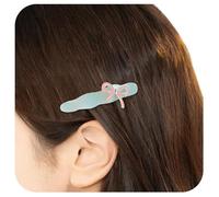 Squisita clip per capelli con fiocco, con un design delicato e alla moda, è adatta per look carini. Trasuda un fascino vivace, è giocoso ed elegante, ed è un accessorio indispensabile per le donne