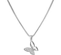 Squisita collana asimmetrica a farfalla con zirconi con lettere d'amore personalizzate e ciondolo a farfalla creativoBella e abile