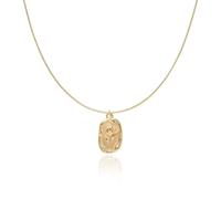 Squisita collana di tulipano di sollievo, ciondolo di texture minimalista in oro, molto adatto per l'usura quotidiana delle donne e la donazione di regali