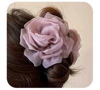 Squisita ed elegante impugnatura camelia, viola nebbioso, strati ricchi, consistenza morbida, stile dolce, un modello di estetica alla moda.