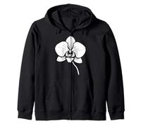 Squisita Elegante Orchidea Monocromatica Fioritura Forme Mania Felpa con Cappuccio