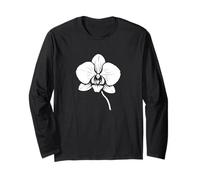 Squisita Elegante Orchidea Monocromatica Fioritura Forme Mania Maglia a Manica