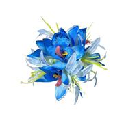 Squisita forcina per capelli 3D per donne Summer Side Pin accessorio in plastica durevole quotidiano varie occasioni bang resistente allo sbiadimento blu