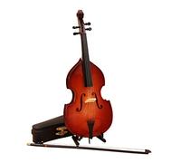 Squisita mini chitarra con supporto e per la custodia ornamentale per gli amanti della decorazione della casa