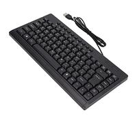 Squisita Mini Tastiera USB Cablata Nera 95 Tasti Comfort Touch per Computer Desktop da Ufficio Domestico PC, Costruzione Robusta e Durevole, Dimensioni Singole Ridotte (Arabo)