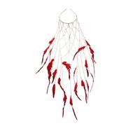 Squisita piuma e catena fascia alla moda fatto a mano Hairpiece accessori per capelli per donne alla moda in avanti