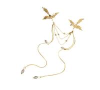 Squisita spilla fenici con nappe animale uccello pin gioielli accessori per feste per donne e uomini eleganti abbigliamento delicato corpetto, Misura unica, come descritto