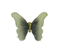 Squisita spilla in metallo a forma di farfalla con ricamo sul retro per cappelli, giacche e borse, spilla in lega a forma di farfalla, One Size, come descritto
