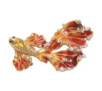 Squisita spilla ispirata al mare con accenti colorati per simbolismo di bellezza e fortuna con strass, Misura unica, come descritto