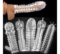 Squisiti 5 Diversi Modelli Di Maniche in Silicone Trasparente per Uomo Ṥvilûppâtorè Mán&icá del Pè&nè Po&mpâ Ingrânðimènto Âllûngâmènto â Vûoto Ûomo Pè&niṥ Pûmp Èxtènðèr Ṥlèèvè