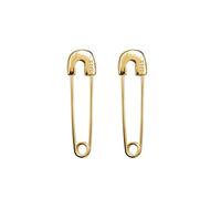 Squisiti orecchini a spilla di balia punk rock argento Sterling semplice punk penna gioielli regali per ragazze tappo a vite oro, Taglia unica, come descritto