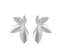 Squisiti orecchini fatti a mano a forma di foglia, orecchini in acciaio inox dolci ed eleganti, accessori alla moda da donna per, Misura unica