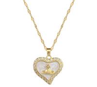 Squisito Amore Pianeta Luce Temperamento di Lusso Splendida Collana personalità Classica Versatile Clavicola Catena in Acciaio Inox