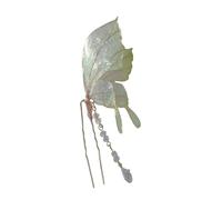 Squisito bastone per capelli 3D farfalla Hairpiece con farfalla scintillante per abiti da sera foto puntelli